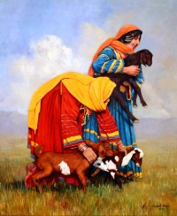 Naseeb Khan, 30 x 36 Inch, Oil on Canvas, Landscape Painting, AC-NSBK-011 Naseeb Khan, 30 x 36 Inch, Oil on Canvas, Landscape Painting, AC-NSBK-011